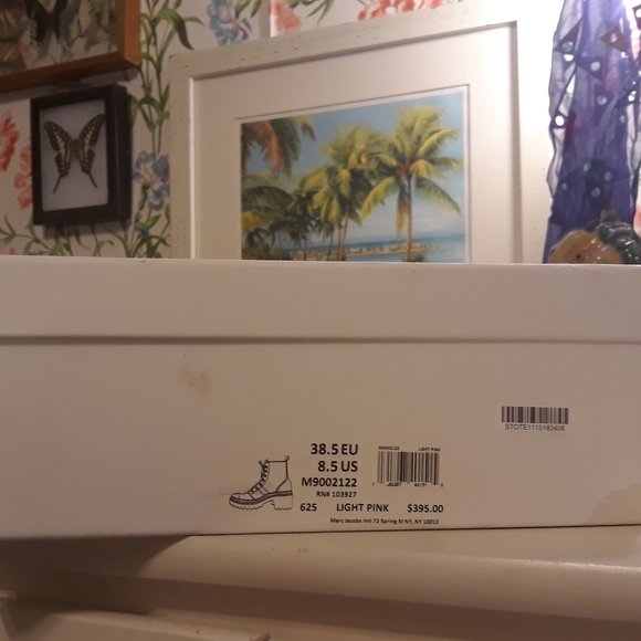 MARC JACOBS "Bristol" Light Pink Combat Boot 8.5 - Picture 5 of 8